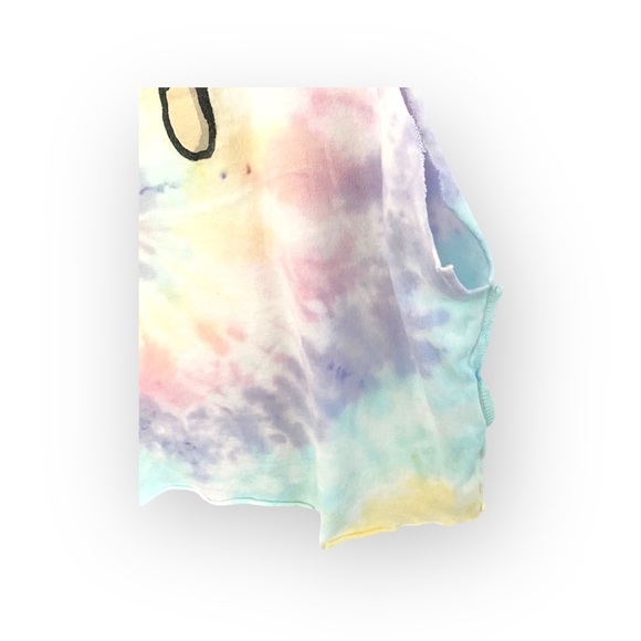 HTF: new UNIF ☮︎︎ Emoji You Suck Muscle Tee T Shirt ☮︎︎ Pastel Tie Dye ☮︎︎ Small - Picture 6 of 14